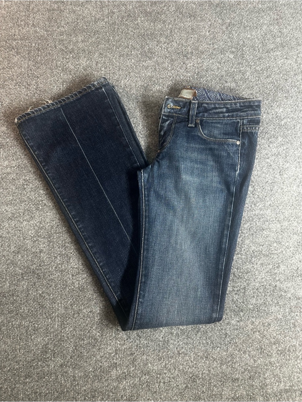 Vintage PAIGE Laurel Canyon Low Rise Women's Dark Wash Bootcut Jeans Size 27